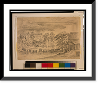Historic Framed Print, [The Army of the Potomac (5th Corps) crossing the North Anna, at Jerico Ford] - 2,  17-7/8" x 21-7/8"