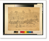 Vintage Americana Print - The Wilderness, on the Brock road, 1864