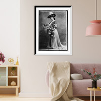 Historic Framed Print, Eames as "Tosca", standing, three-quarters view, copyright A. Dupont.A. Dupont,  17-7/8" x 21-7/8"