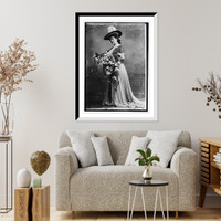 Historic Framed Print, Eames as "Tosca", standing, three-quarters view, copyright A. Dupont.A. Dupont,  17-7/8" x 21-7/8"