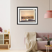 Historic Framed Print, Saco, and Biddeford, Me..sketched from nature by J.B. Bachelder ; J.H. Bufford lith., Boston. - 2,  17-7/8" x 21-7/8"