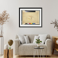 Historic Framed Print, [Nucleus House. Exterior from above showing circular window. Perspective projection. Rendering] - 2,  17-7/8" x 21-7/8"