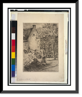 Femme vidant une brouette.C. Pissarro 1880. - 2, Vintage Wall Art