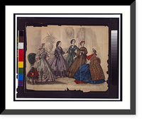 Historic Framed Print, Godey's fashions for February 1862.Capewell & Kimmel sc. - 2,  17-7/8" x 21-7/8"