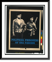 Historic Framed Print, Political prisoners of USA fascism Bobby, Huey. - 2,  17-7/8" x 21-7/8"