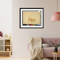 Sharecropper's house with cotton stacker against shed. Mississippi Delta, Mississippi, Antique Wall Art