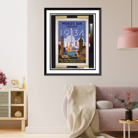 World's fair - Chicago - 1934 Tour the world at the fair. See fifteen foreign villages.Weimer Pursell, Antique Wall Art