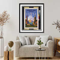 World's fair - Chicago - 1934 Tour the world at the fair. See fifteen foreign villages.Weimer Pursell, Antique Wall Art