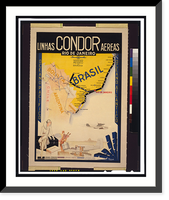 Linhas Condor Aereas.Clement, Vintage Poster