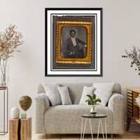 Historic Framed Print, [James M. Priest, three-quarter length portrait, full face, seated at desk] - 2,  17-7/8" x 21-7/8"