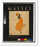 Historic Framed Print, [The Masses, December 1915 - cover illustration showing a dancer].Ilonka Karasz.,  17-7/8" x 21-7/8"