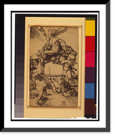 Witch riding backward on a goat accompanied by four putti.AD monogram. - 2, Vintage Wall Art