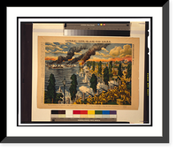 Fighting between the cavalry and the war ships. The letter sorrendered sic - 2, Vintage Print