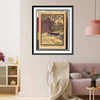 Winter scene - dawn.Leo F. Dorn 1927, Antique Wall Art