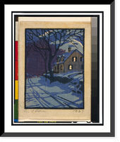 Winter scene - evening.Leo F. Dorn 1927. Classic, Antique Wall Art