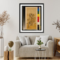 Historic Framed Print, Nidaime bandō mitsugorō no asahina,  17-7/8" x 21-7/8"