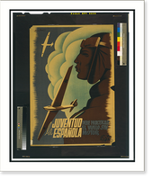 Historic Framed Print, La juventud espa&ntilde;ola debe practicar al vuelo sin motor,  17-7/8" x 21-7/8"