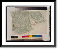 Chateau, formal garden, and park (Vincennes, France). Site plan - 2, Antique Print