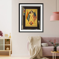 Historic Framed Print, Emblems of liberty and humanity The Red Cross, mother of all nations.,  17-7/8" x 21-7/8"