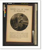 Historic Framed Print, Good use of time in hospital,  17-7/8" x 21-7/8"