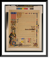 Historic Framed Print, Declaration of Independence of United States In Congress July 4, 1776. A declaration by the representatives of the United States of America.Arthur Szyk, New Canaan, 1950. - 2,  17-7/8" x 21-7/8"