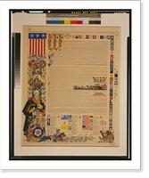 Historic Framed Print, Declaration of Independence of United States In Congress July 4, 1776. A declaration by the representatives of the United States of America.Arthur Szyk, New Canaan, 1950. - 2,  17-7/8" x 21-7/8"