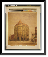 Cotton Exchange Building (New York, N.Y.). Front. Perspective projection. Rendering.Hughson Hawley, pinx, Vintage Wall Art