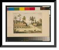 Soldiers in camp outside the fortified houses, Picolata, Florida - 2, Vintage Wall Art