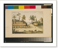 Soldiers in camp outside the fortified houses, Picolata, Florida - 2, Vintage Wall Art