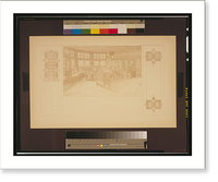 Historic Framed Print, Wohnzimmer im Vorstadthause des Herrn B. Harley Bradley, Kankahee Ills. [i.e. Kankakee, Illinois].Frank Lloyd Wright.,  17-7/8" x 21-7/8"