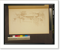 Historic Framed Print, Perspektive einer Villa des Herrn E.H. Cheney, Oak Park, Ills. [i.e. Illinois].Frank Lloyd Wright.,  17-7/8" x 21-7/8"