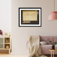 Historic Framed Print, Perspektive einer Villa des Herrn E.H. Cheney, Oak Park, Ills. [i.e. Illinois].Frank Lloyd Wright.,  17-7/8" x 21-7/8"