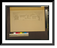 Historic Framed Print, Unity Tempel und Unity-Haus, Oak Park, Ill..Frank Lloyd Wright.,  17-7/8" x 21-7/8"