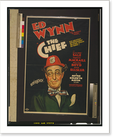 Ed Wynn, the perfect fool, in The chief His greatest entertainment on stage, screen or radio! Classic, Antique Print