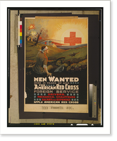 Men wanted over 31 years of age for American Red Cross foreign service.P.I.B. 18, Antique Poster