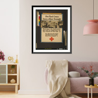 Historic Framed Print, The Red Cross sees a man through More than 26,000 men are still in hospitals as a result of the war.,  17-7/8" x 21-7/8"