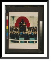 Chief Justice William Rehnquist administering the oath of office to George Bush on the west front of the U.S. Capitol, with Barbara Bush smiling and looking on, January 20, 1989 Antique Wall Art