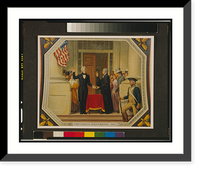 Historic Framed Print, Chief Justice John Marshall administering the oath of office to Andrew Jackson on the east portico of the U.S. Capitol, March 4, 1829,  17-7/8" x 21-7/8"