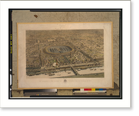 Vue officielle a vol d'oiseau de l'exposition universelle de 1867.Eug. Cic&eacute;ri et Ph. Benoist del & lith. ; imp. Lemercier & Cie., Paris. - 2 Classic, Antique Poster