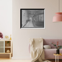 Historic Framed Print, General view looking towards front, 34th St. [Thirty-fourth Street] National Bank, New York City,  17-7/8" x 21-7/8"