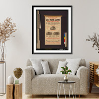 Corn saved the Pilgrims and fed our pioneers. Corn will help us feed the world. Eat more corn, Vintage Wall Art