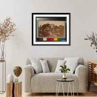Historic Framed Print, Quarters of Logan's division in the trenches in front of Vicksburg - 2,  17-7/8" x 21-7/8"