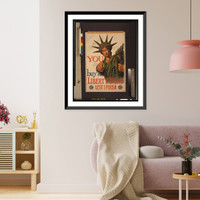 Historic Framed Print, You. Buy a Liberty bond lest I perish.C.R. Macauley.,  17-7/8" x 21-7/8"