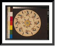 Optical illusion disc with two men throwing and catching cakes and stars, Historic Reproduction