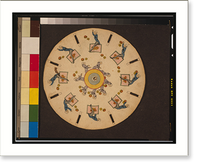 Optical illusion disc with two men throwing and catching cakes and stars, Historic Reproduction