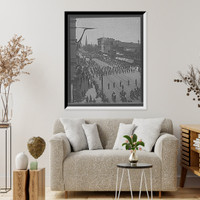 Historic Framed Print, Massed formation, state encampment, Michigan K.T. [Knights Templar],  17-7/8" x 21-7/8"