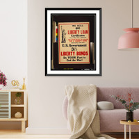Historic Framed Print, We sell $10 Liberty Loan certificates [...] Liberty Bonds - do your part to end the war!,  17-7/8" x 21-7/8"