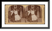 Historic Framed Print, Getting his hair banged,  17-7/8" x 21-7/8"