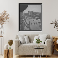 Historic Framed Print, Massed formation passing review stand, state encampment, Michigan K.T. [Knights Templar],  17-7/8" x 21-7/8"