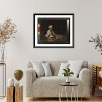 Barbara Newberry with Buzzer the cat, Vintage Poster